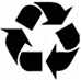 Logo de l'anneau de Moebius, symbole du recyclage