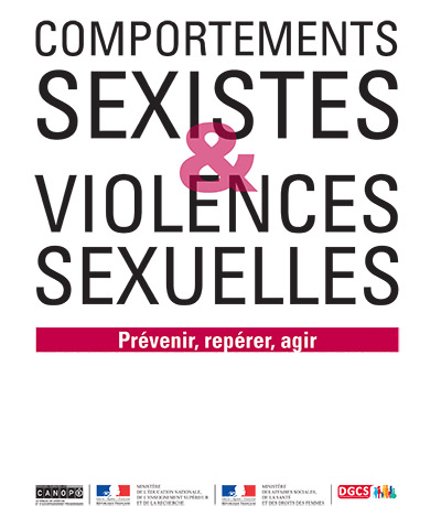 Couverture du guide : comportements sexistes et violences sexuelles
