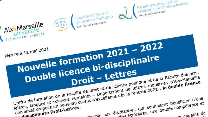 DIRCOM CP double licence Droit Lettres