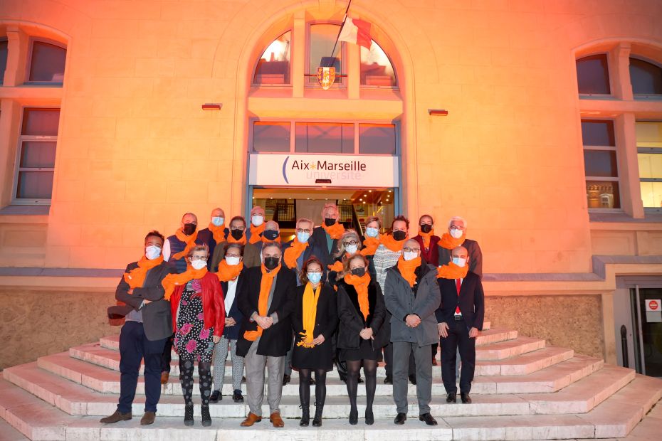 Orange Day le Pharo illuminé en orange décembre 2021 
