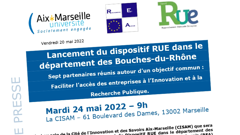 Capture d'écran du communiqué de presse: lancement du dispositif RUE en Bouches-du-Rhône