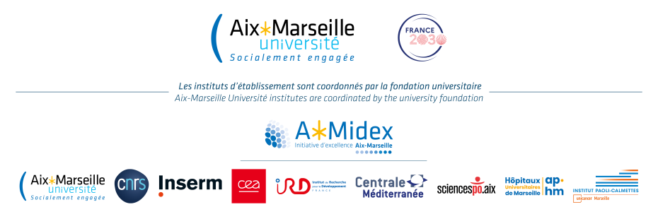 Bandeau avec logos institutionnels - La fondation A*Midex coordonne les instituts d'établissement.